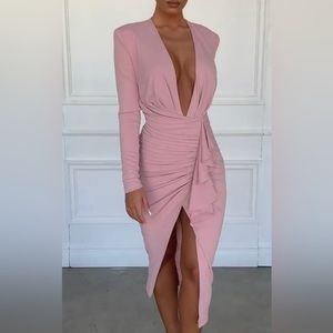 House of CB neutral pink dress